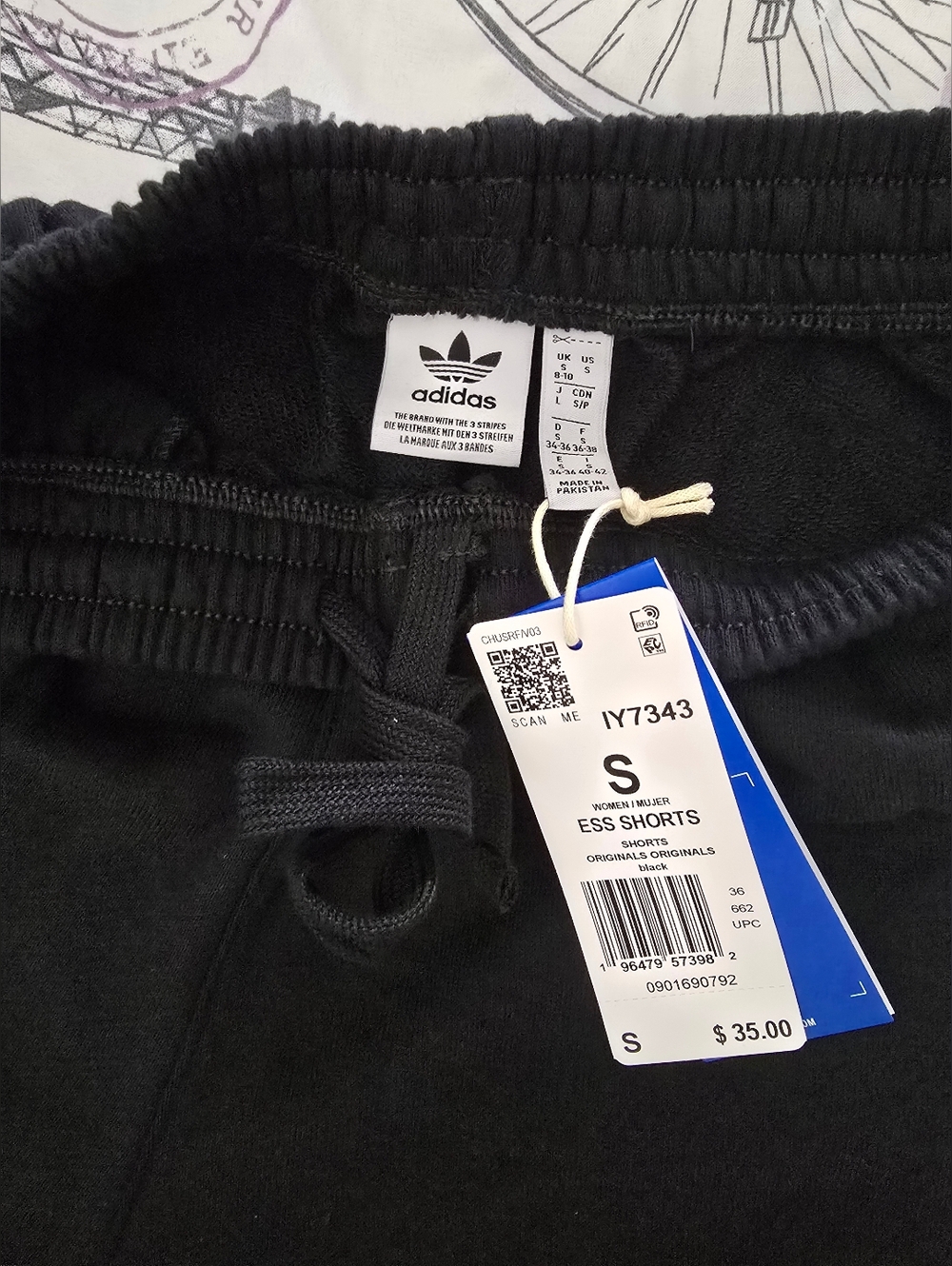 Adidas Women's French Terry Gym Shorts Small - Picture 4 of 6